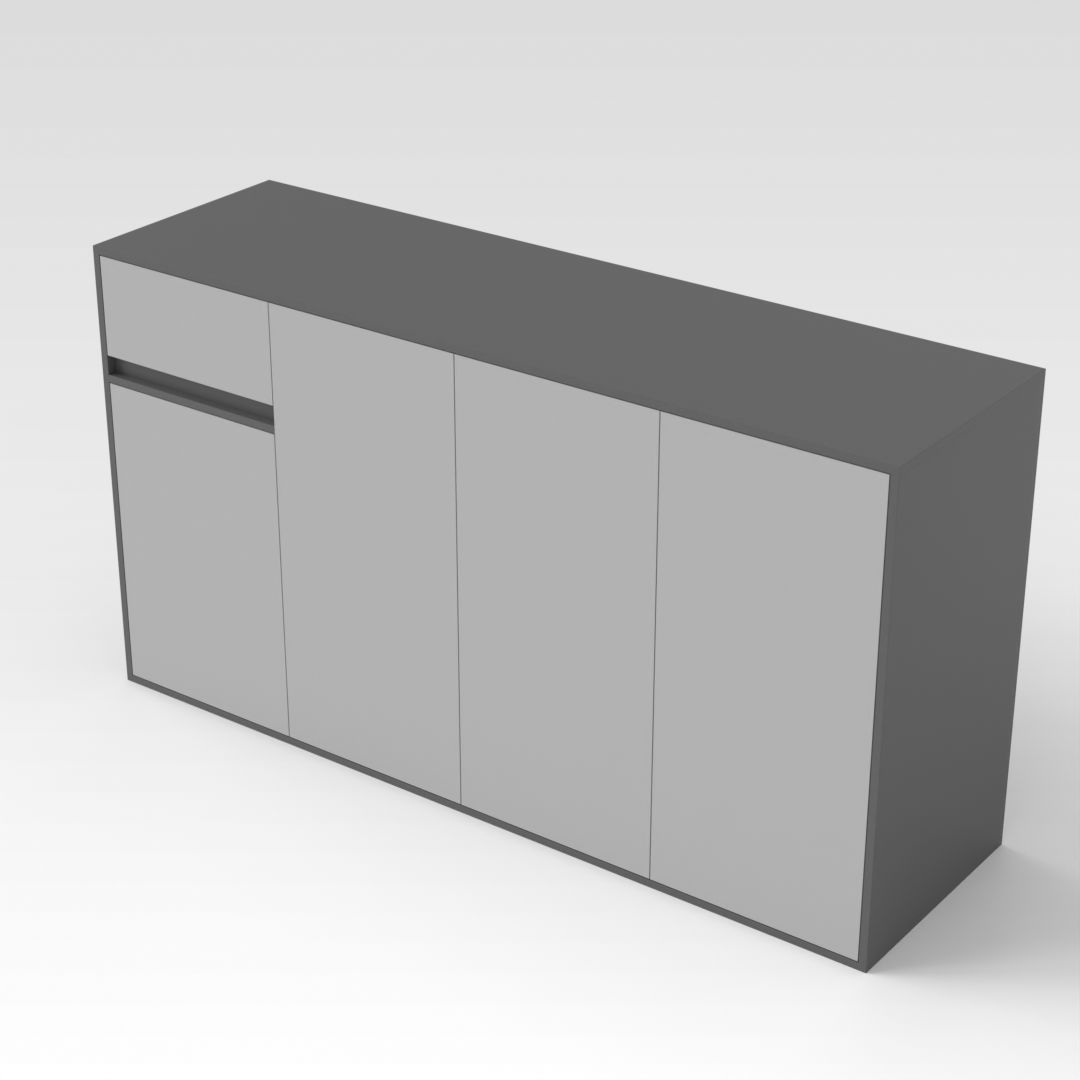 Sky Gray & Light Gray Shoe Cabinet