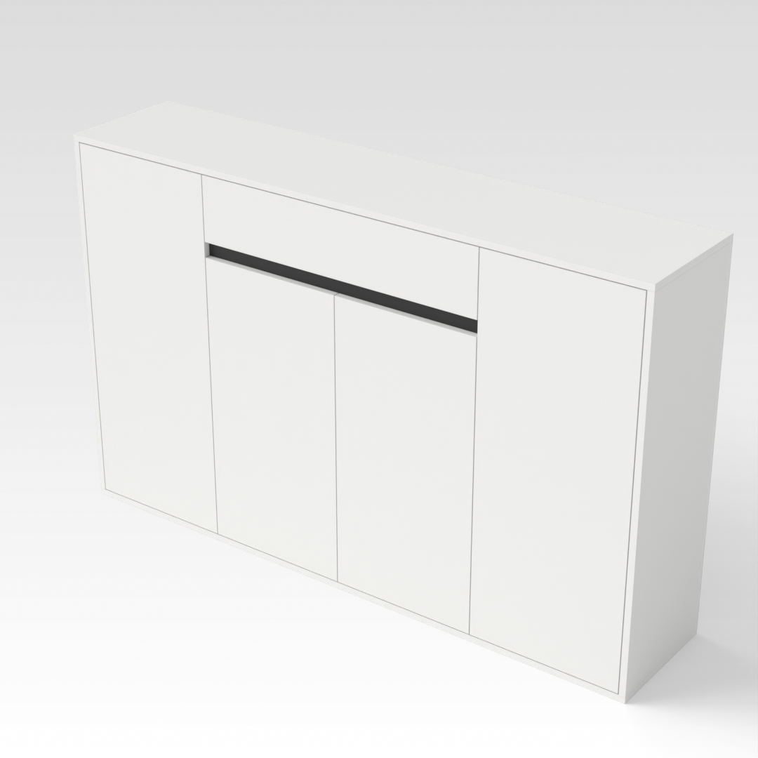 Warm White Shoe Cabinet