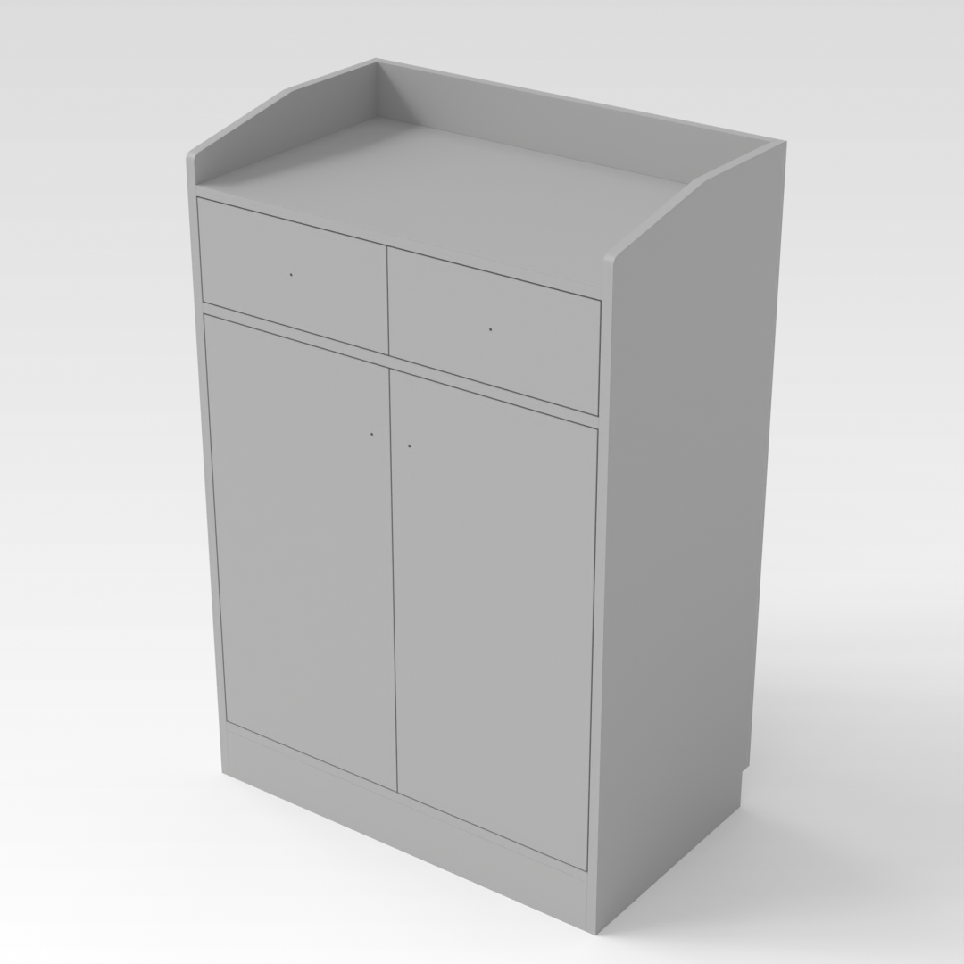 Light Gray Shoe Cabinet
