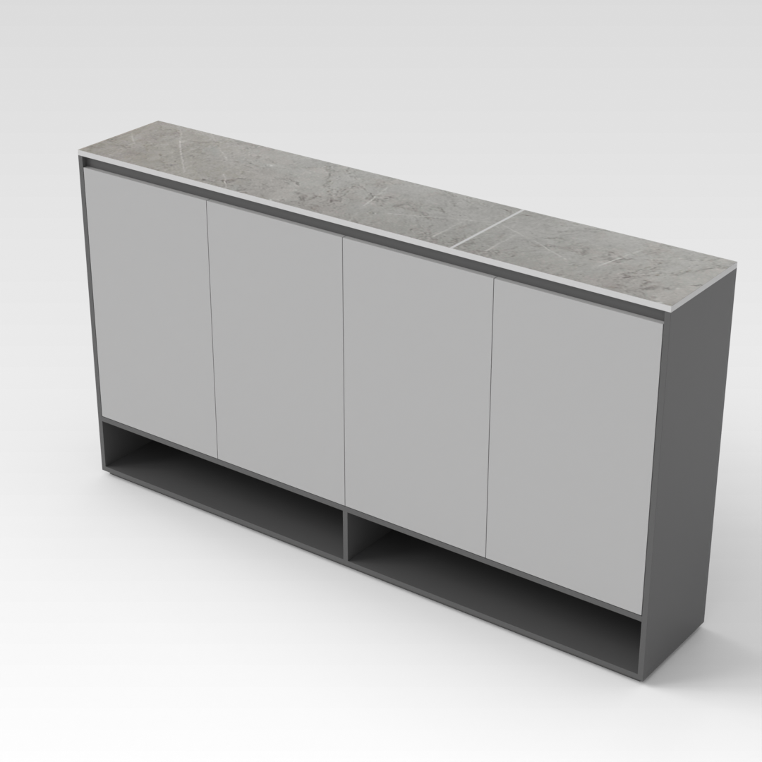 Sky Gray & Light Gray Sideboard
