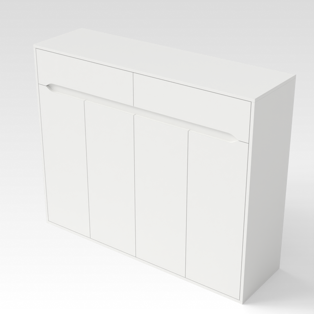 Warm White Shoe Cabinet