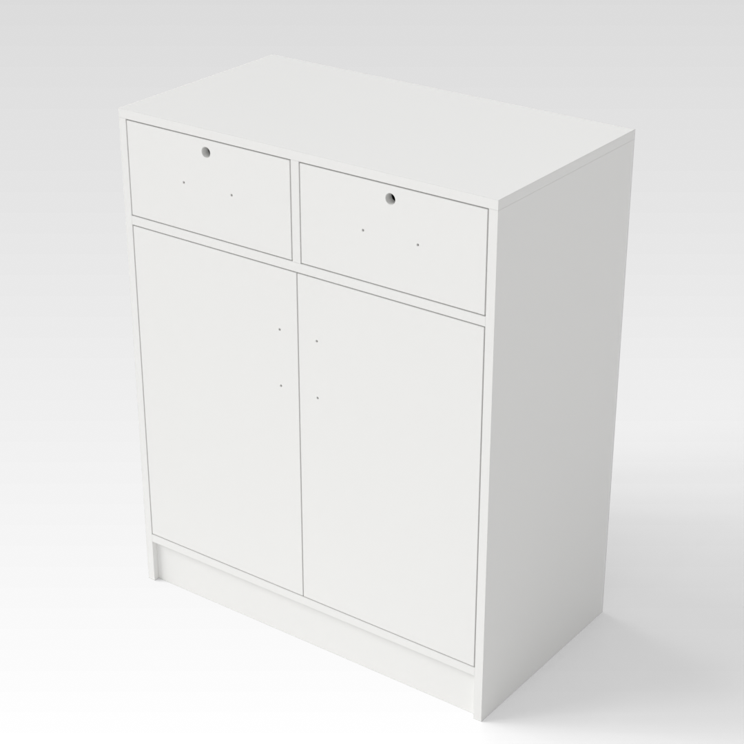 Warm White Shoe Cabinet