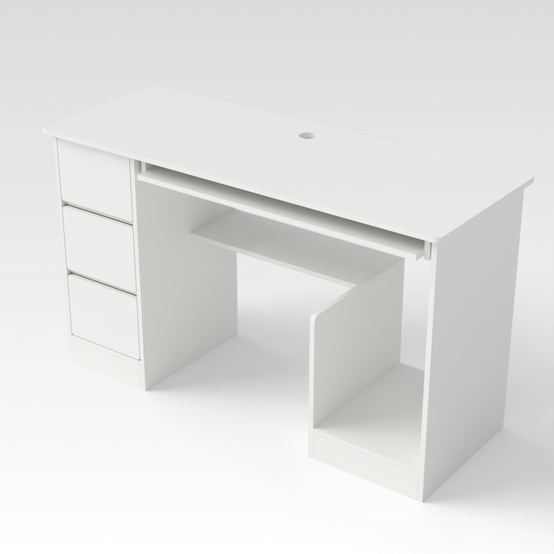 Warm White Computer Desk