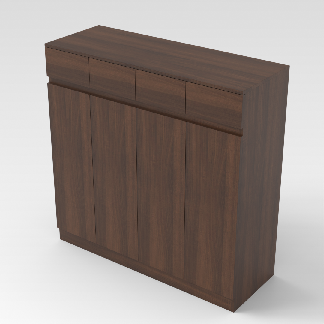 Prairie Oak Shoe Cabinet