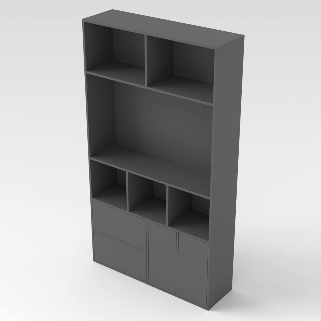 Sky Gray Bookshelf