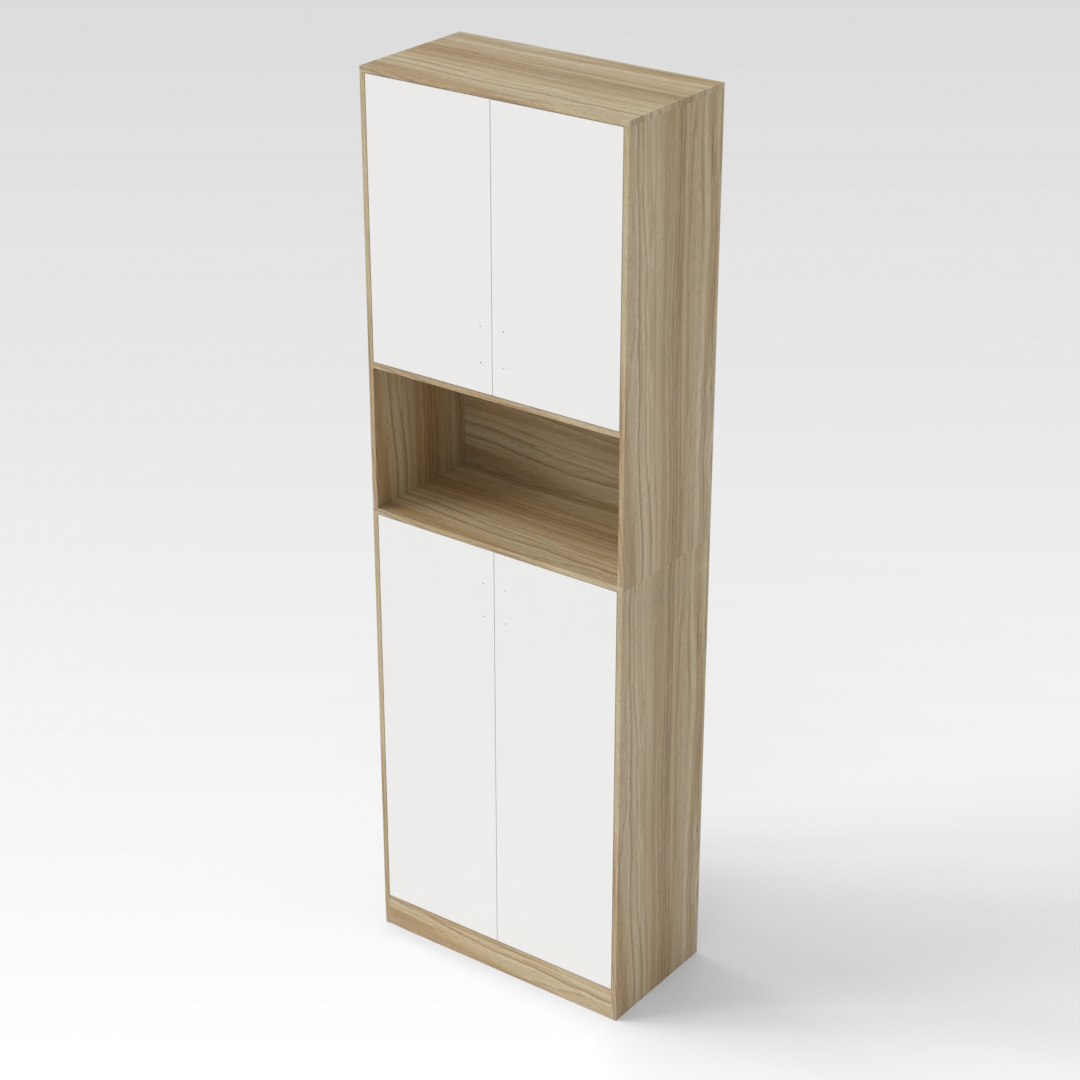 Country Oak & Warm White Sideboard