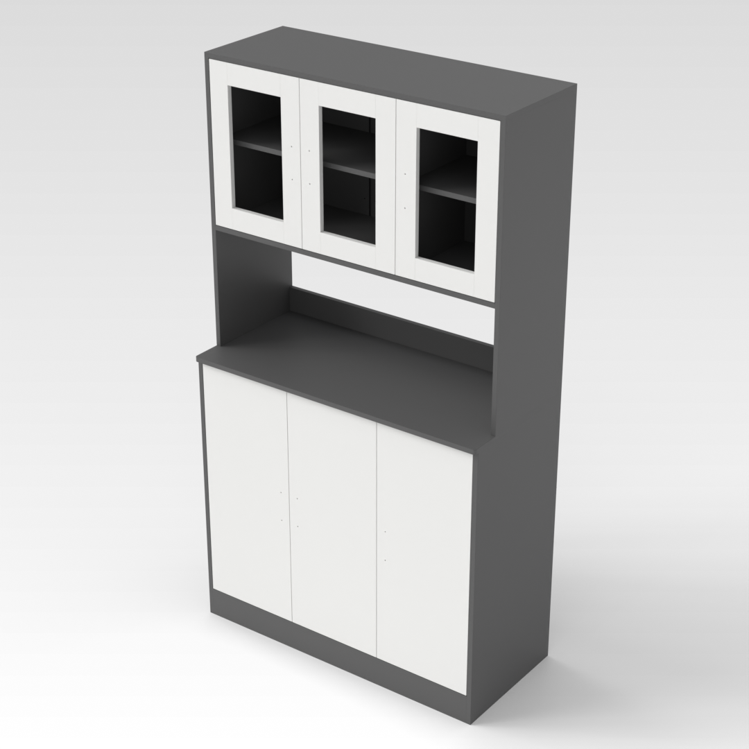 Sky Gray & Warm White Sideboard