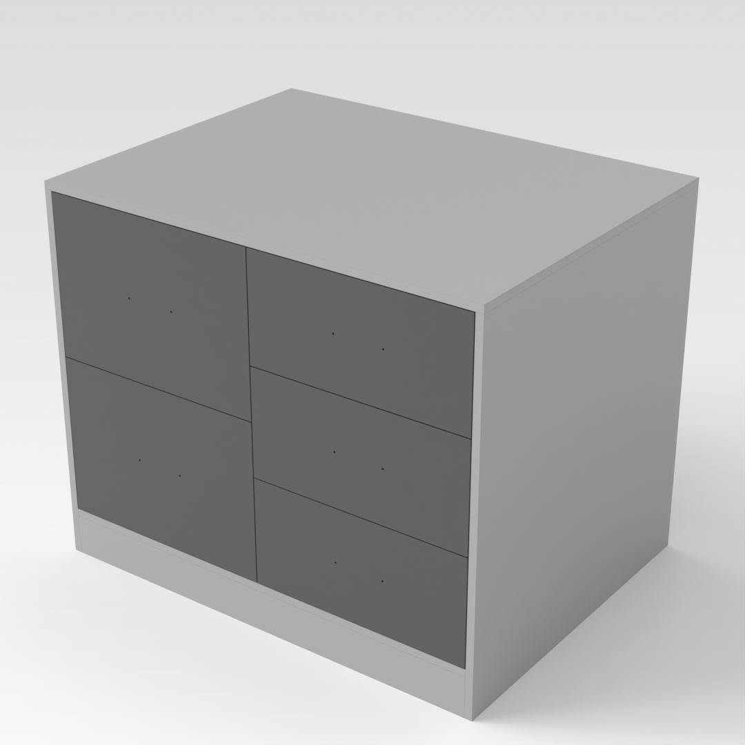 Sky Gray & Light Gray Bookcase