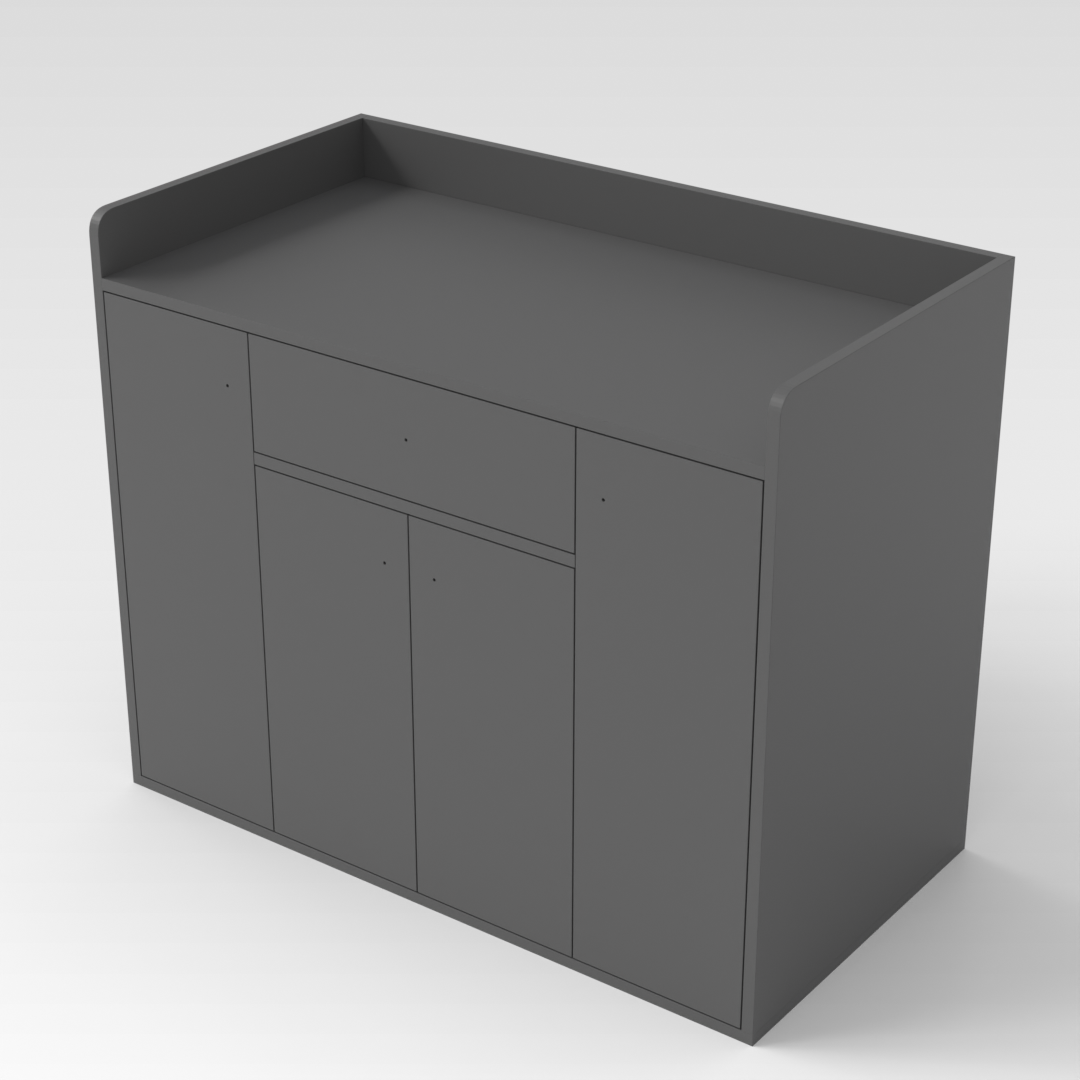 Sky Gray Shoe Cabinet