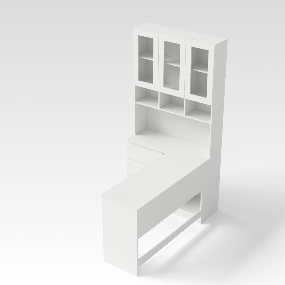Warm White Computer Desk