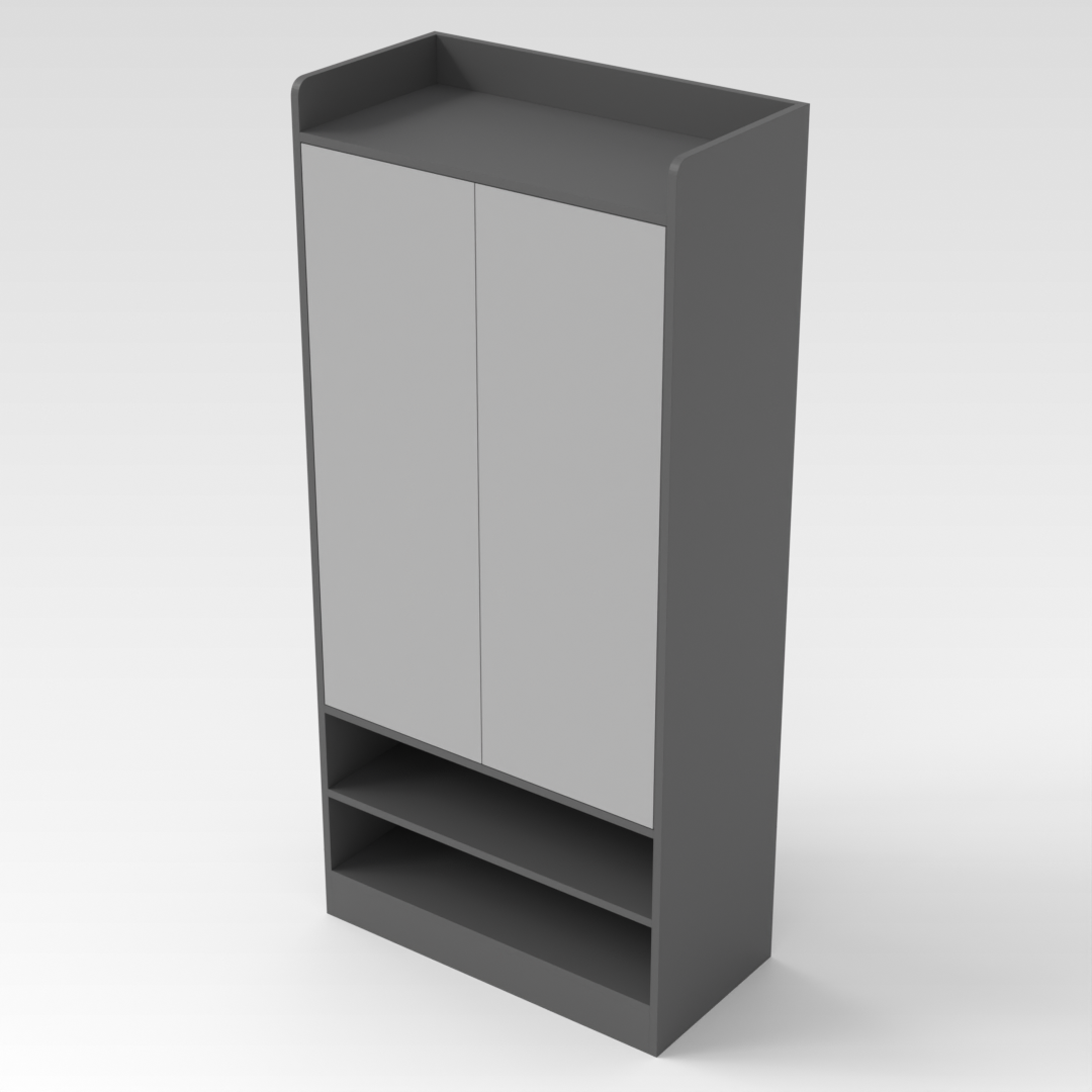 Sky Gray & Light Gray Shoe Cabinet