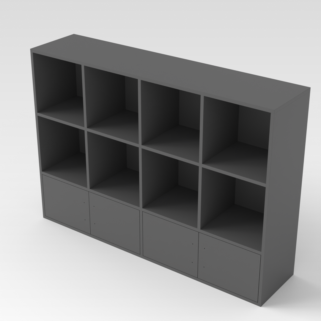 Sky Gray Bookcase