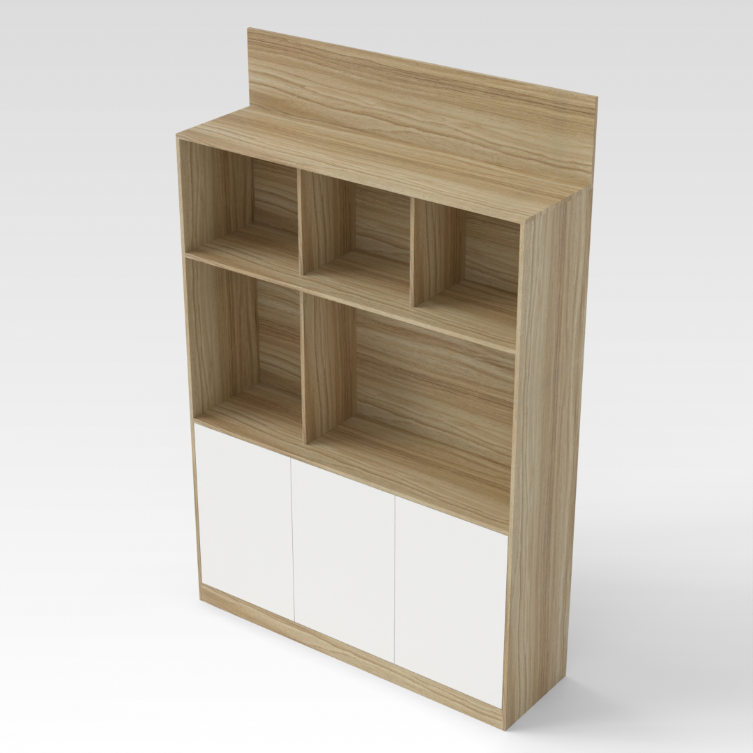 Country Oak & Warm White Shoe Cabinet