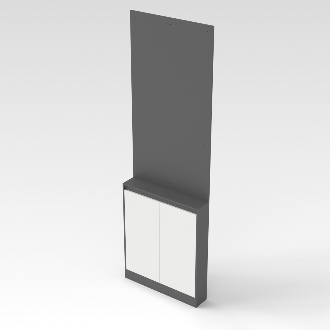 Sky Gray & Warm White Storage Rack
