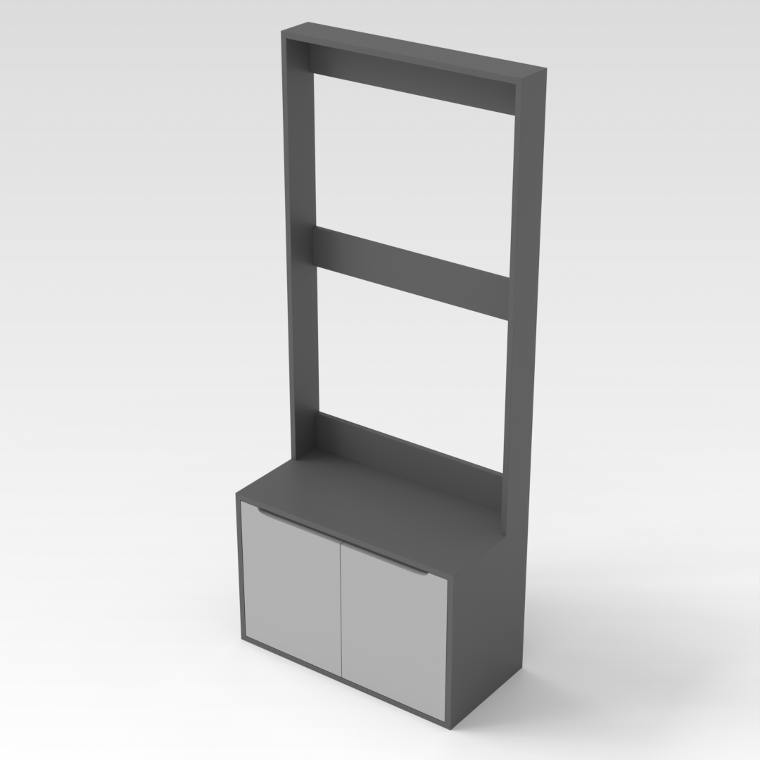 Sky Gray & Light Gray Shoe Cabinet