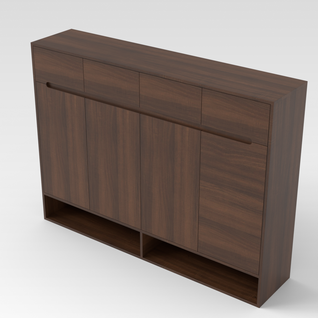 Prairie Oak Shoe Cabinet
