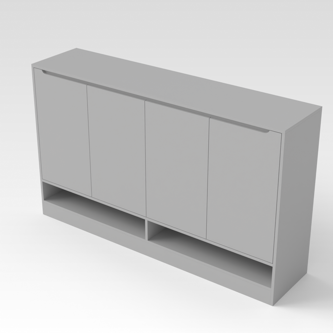 Light Gray Shoe Cabinet