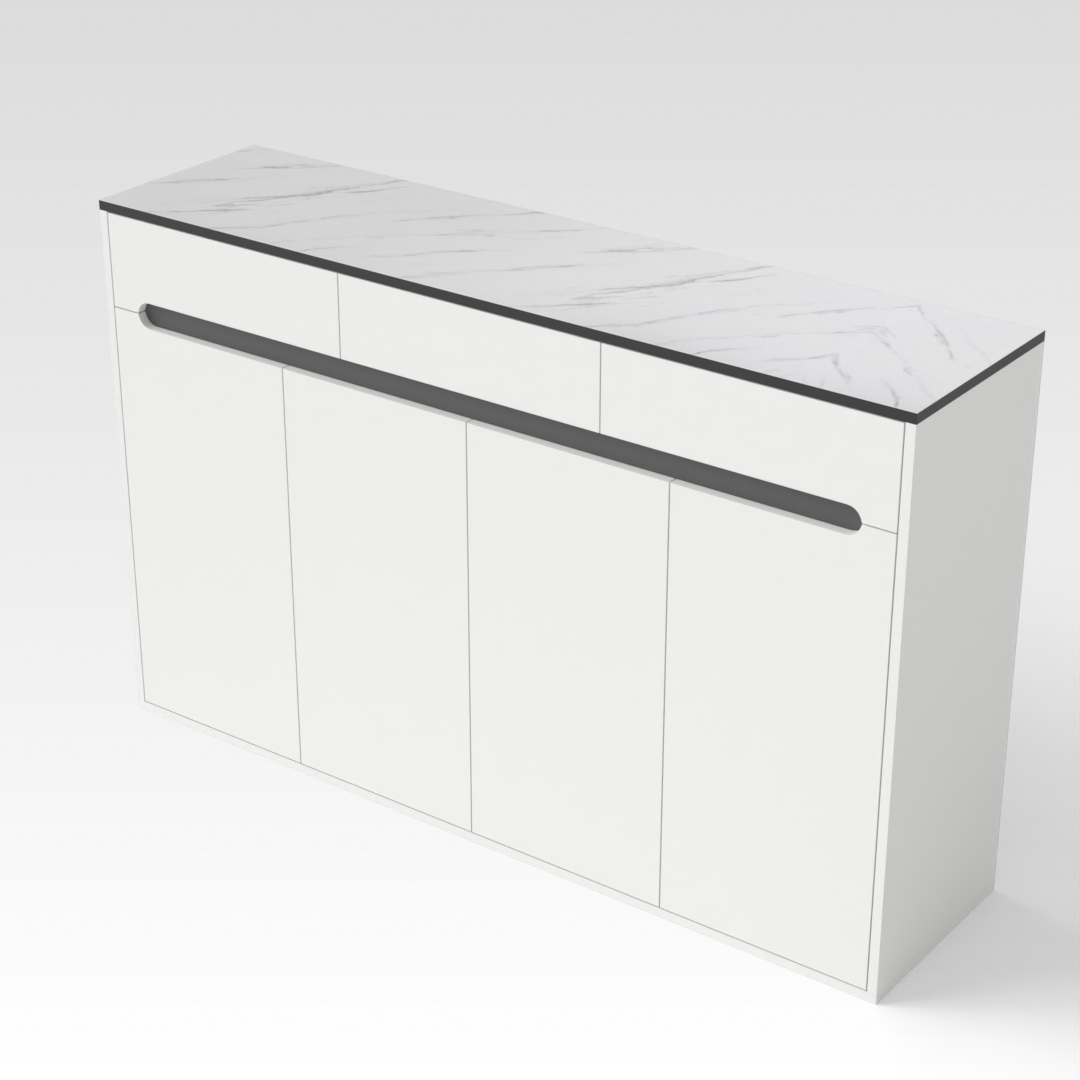 Warm White Shoe Cabinet
