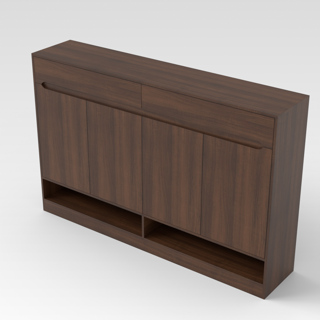 Prairie Oak Shoe Cabinet