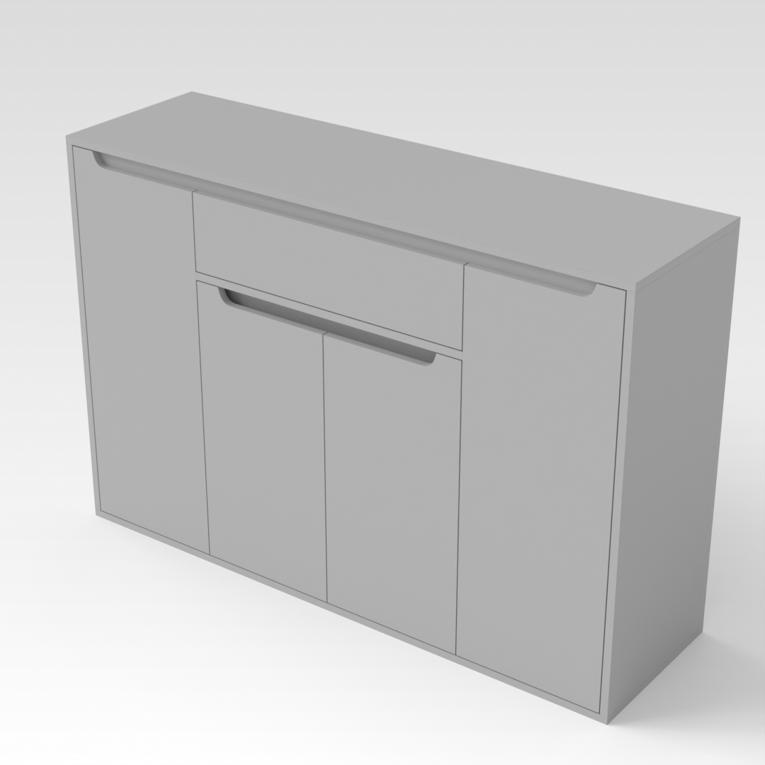 Light Gray Shoe Cabinet