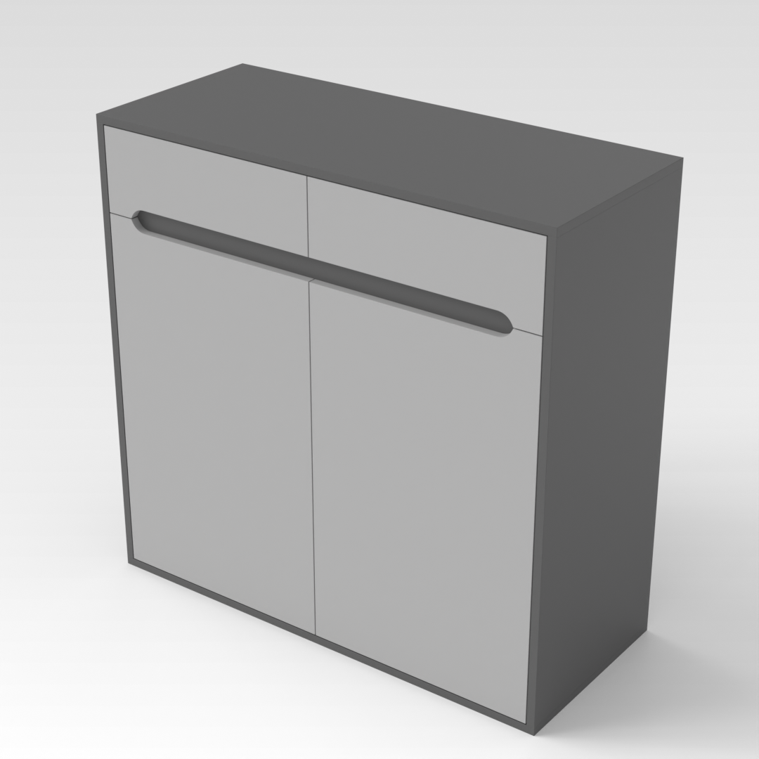 Sky Gray & Light Gray Shoe Cabinet