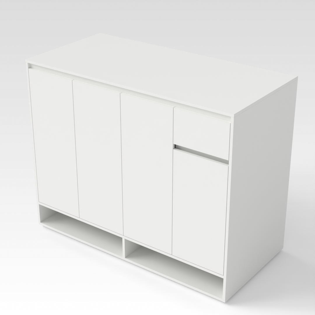 Warm White Shoe Cabinet