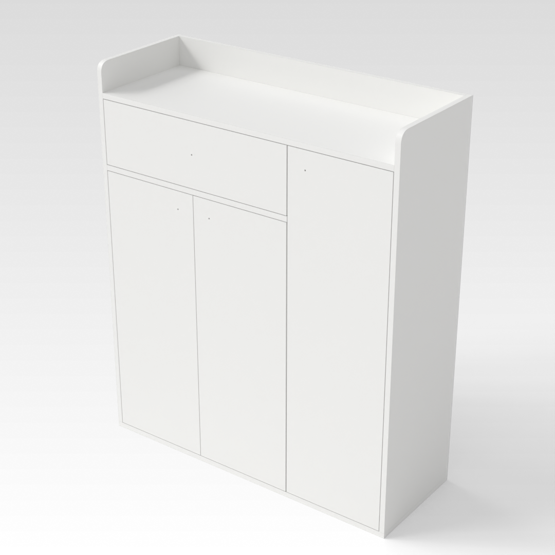 Warm White Shoe Cabinet