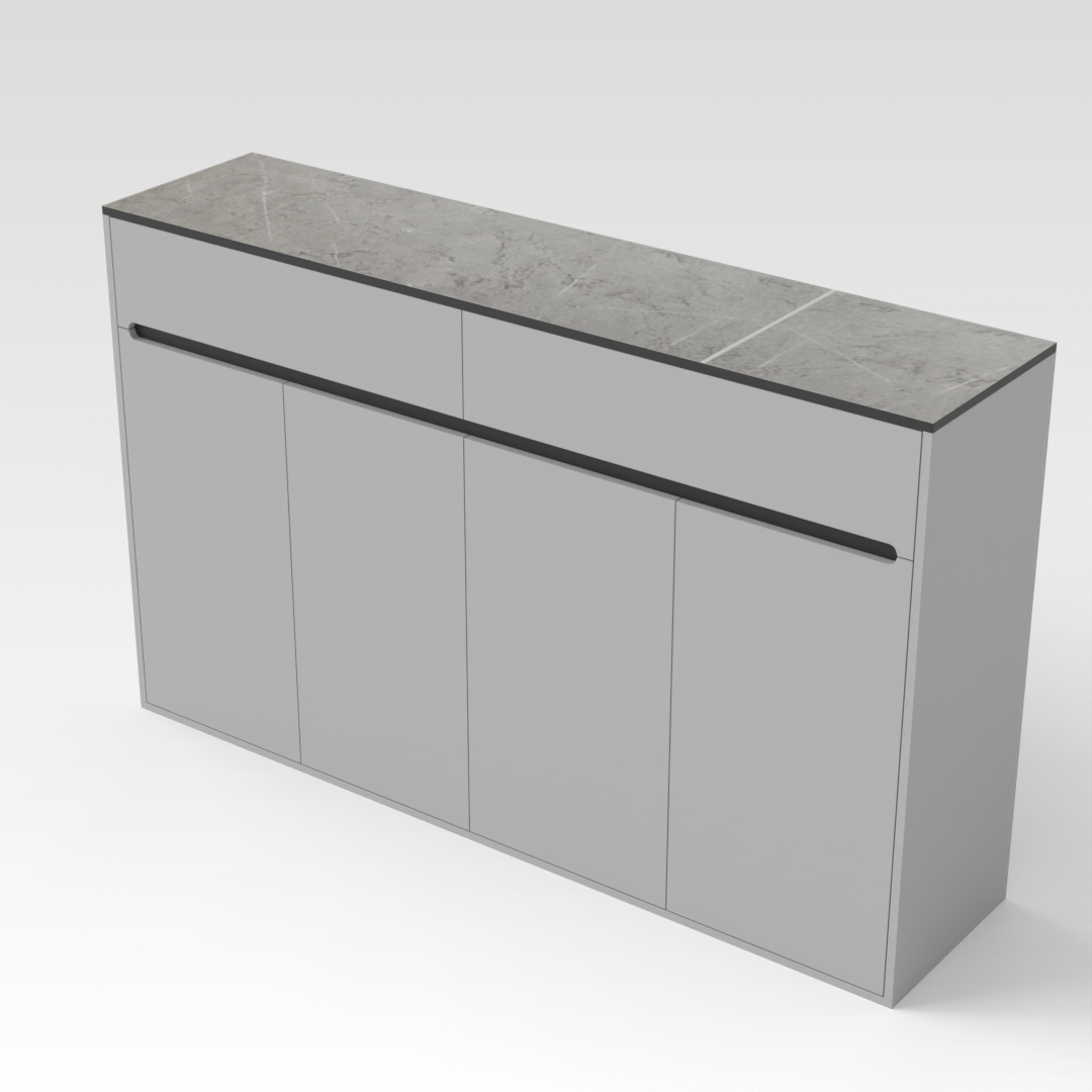 Light Gray Shoe Cabinet