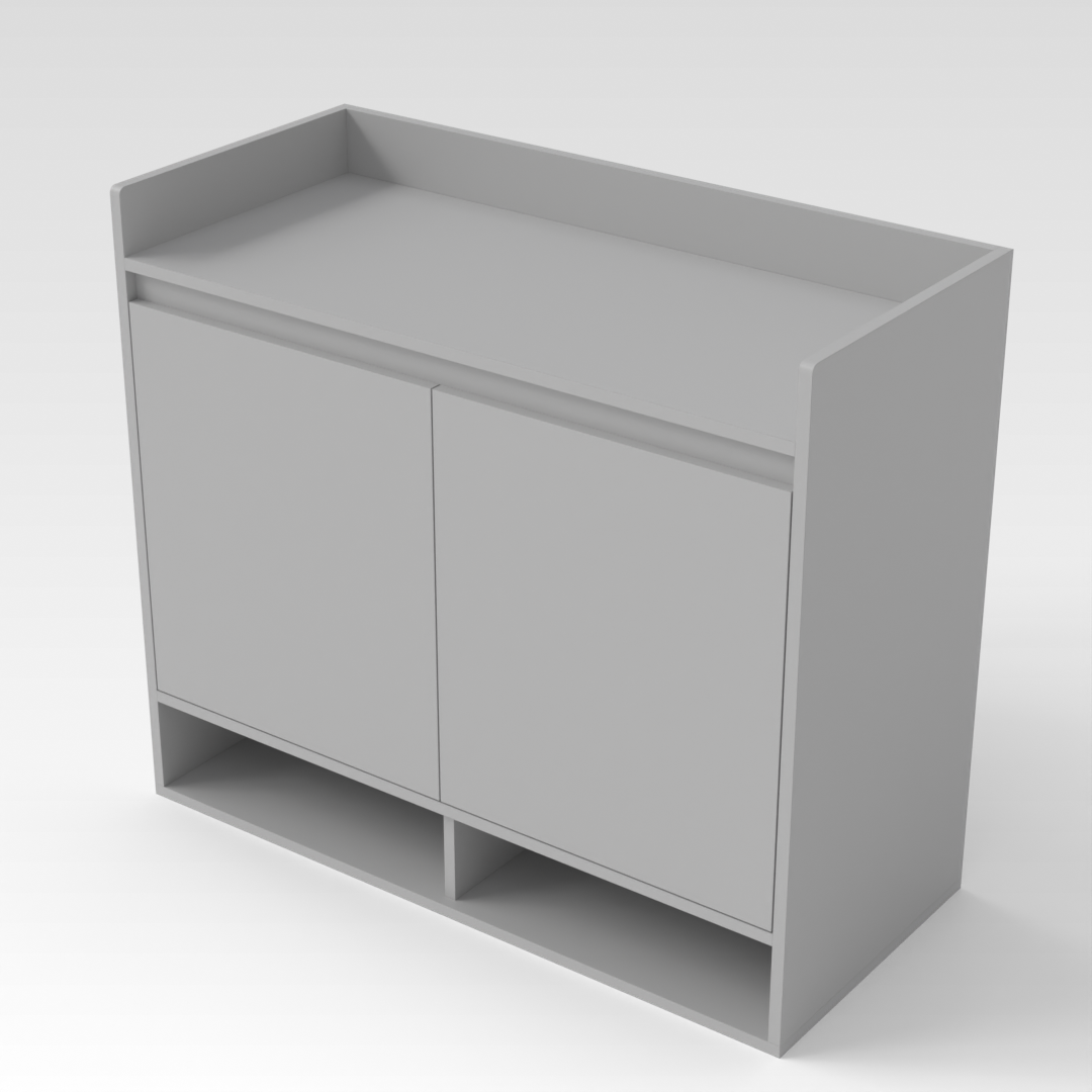 Light Gray Shoe Cabinet