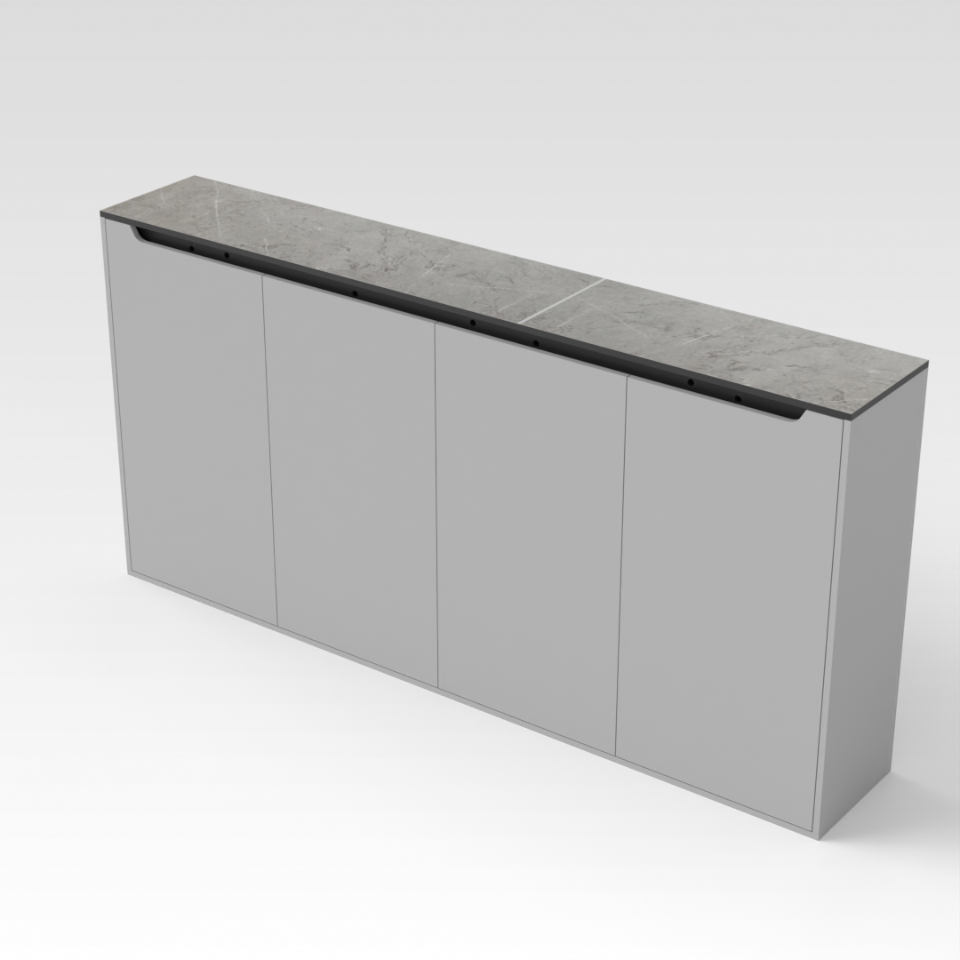 Light Gray Shoe Cabinet