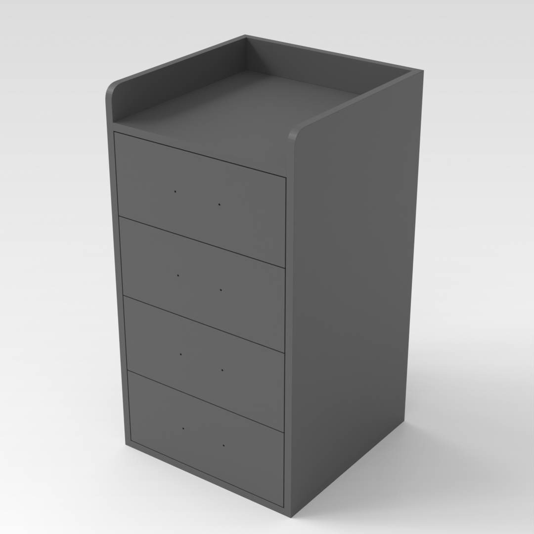 Sky Gray Accent Cabinet