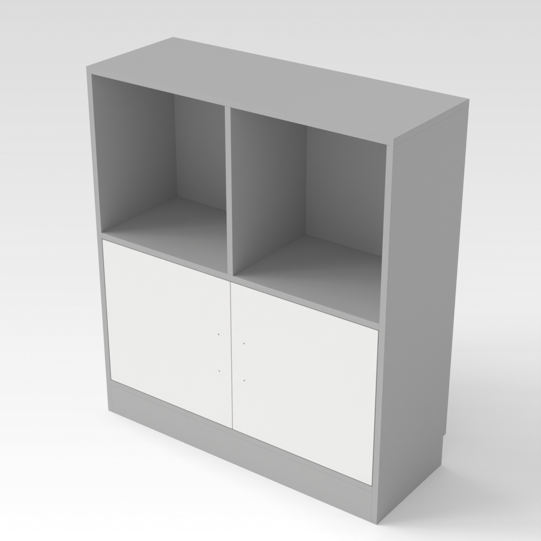 Light Gray & Warm White Bookshelf