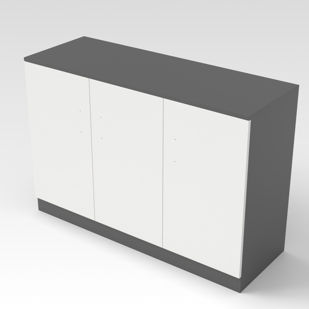 Sky Gray & Warm White Sideboard