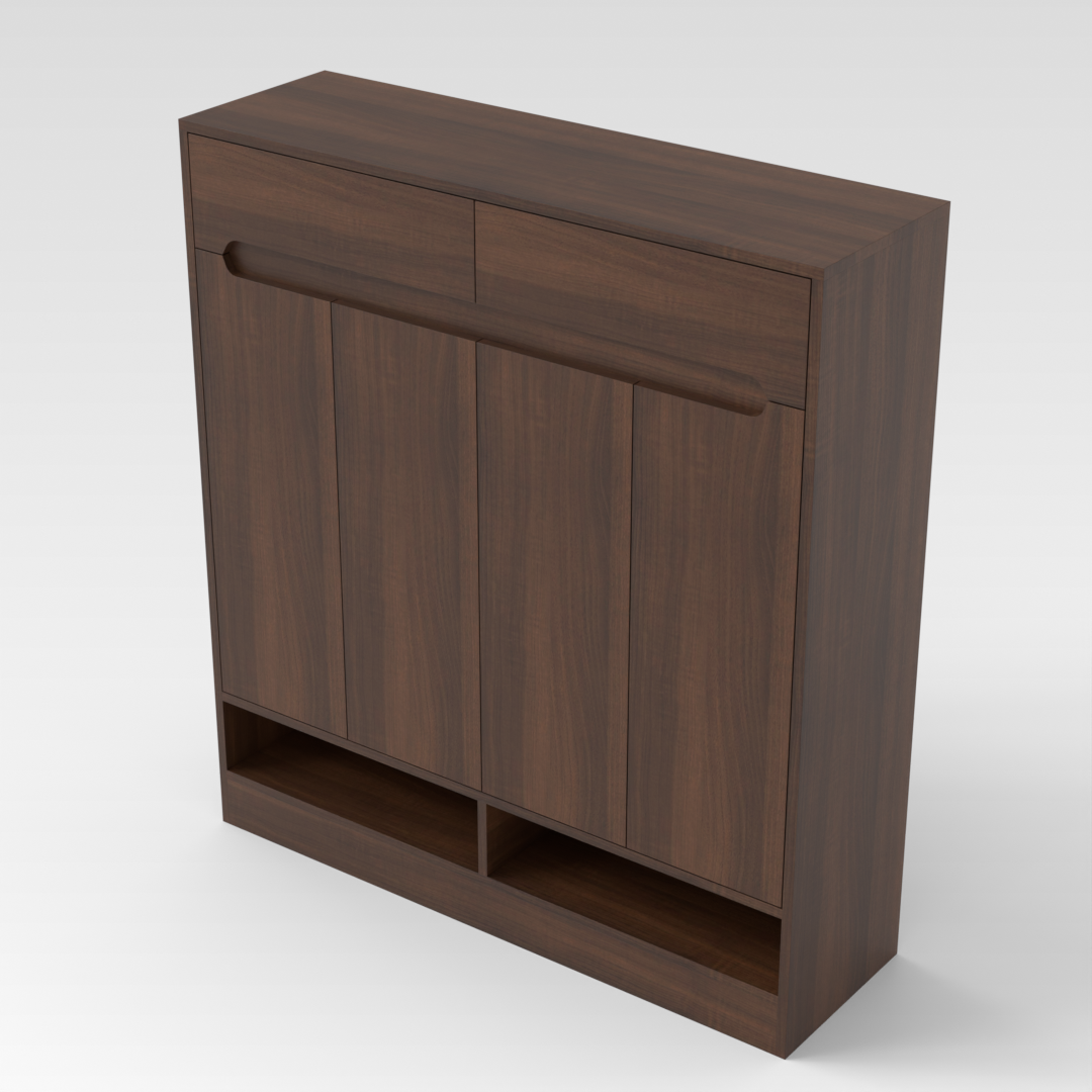 Prairie Oak Shoe Cabinet