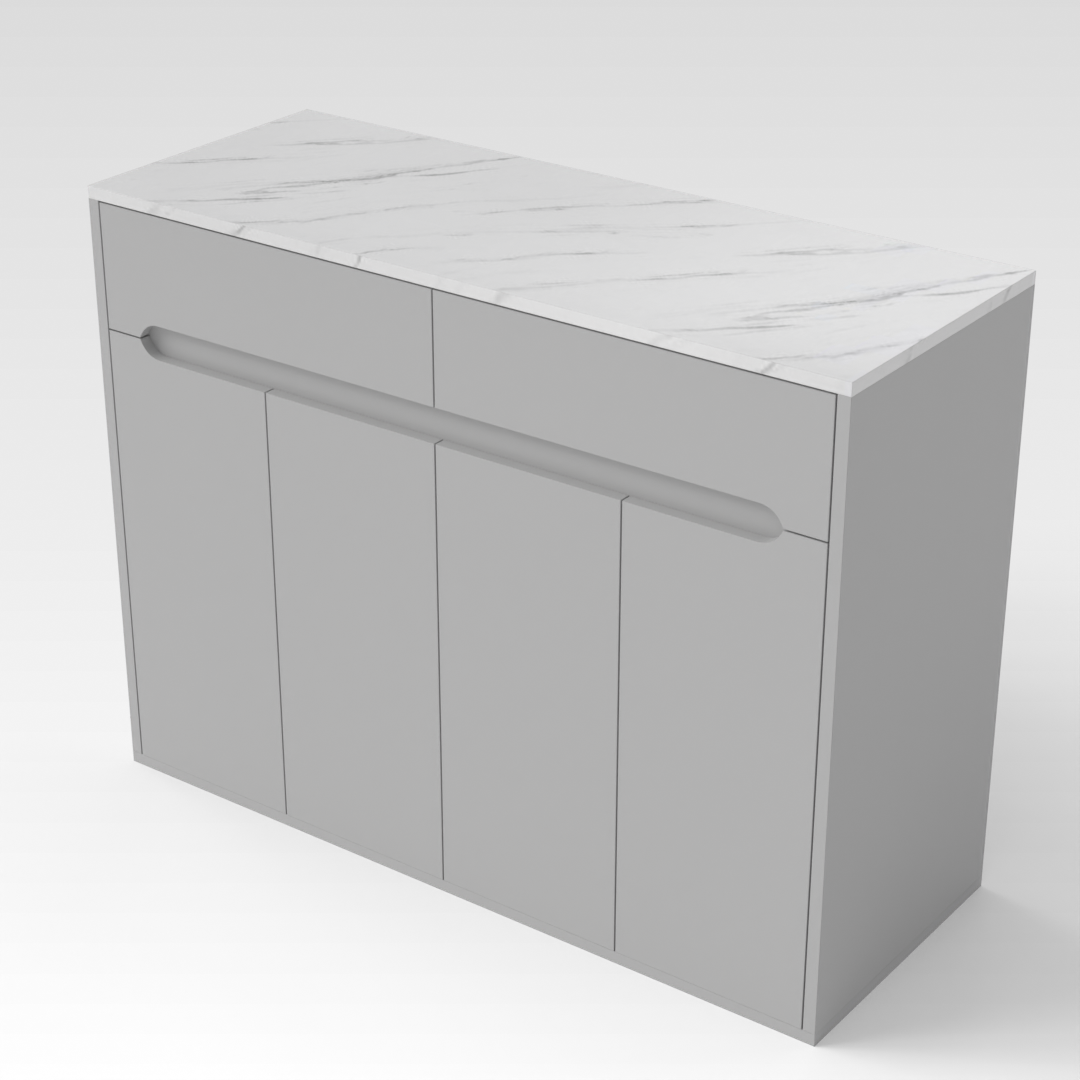 Light Gray Shoe Cabinet