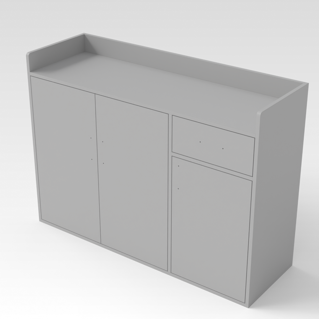 Light Gray Shoe Cabinet