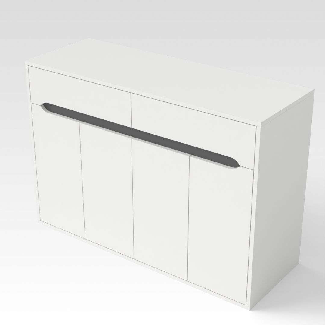 Warm White Shoe Cabinet