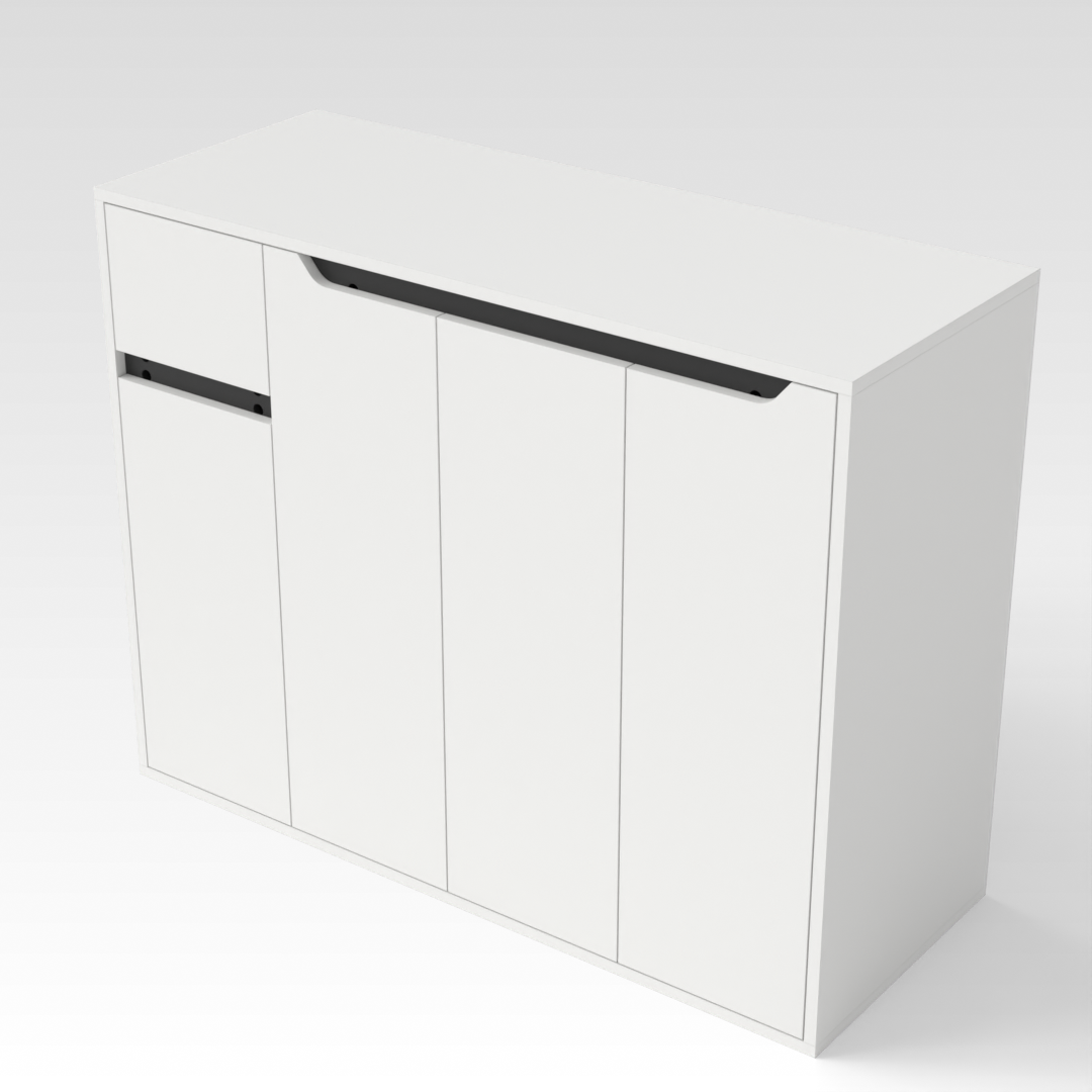Warm White Shoe Cabinet