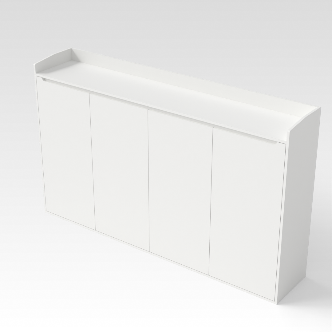 Warm White Shoe Cabinet
