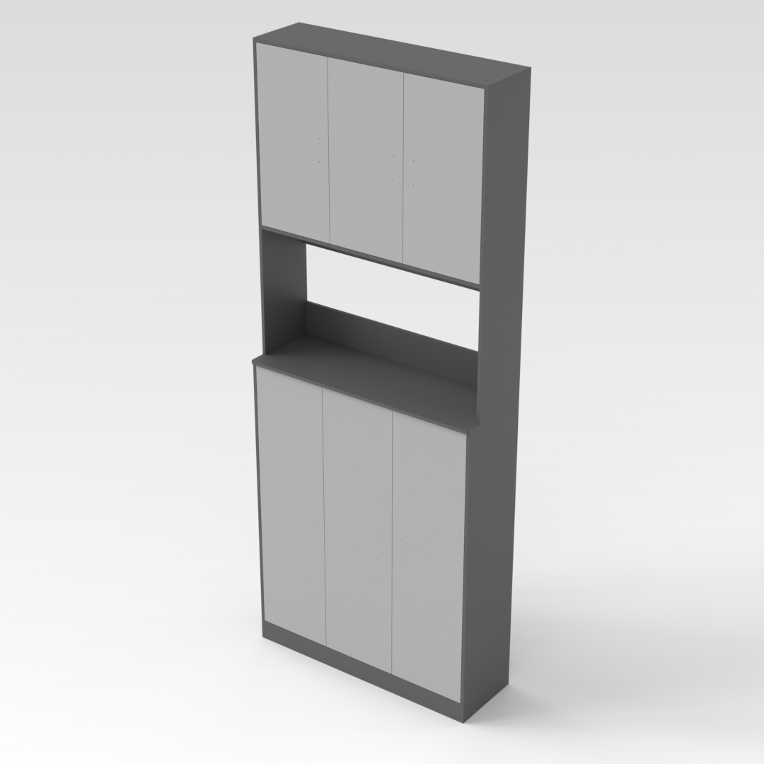 Sky Gray & Light Gray Shoe Cabinet