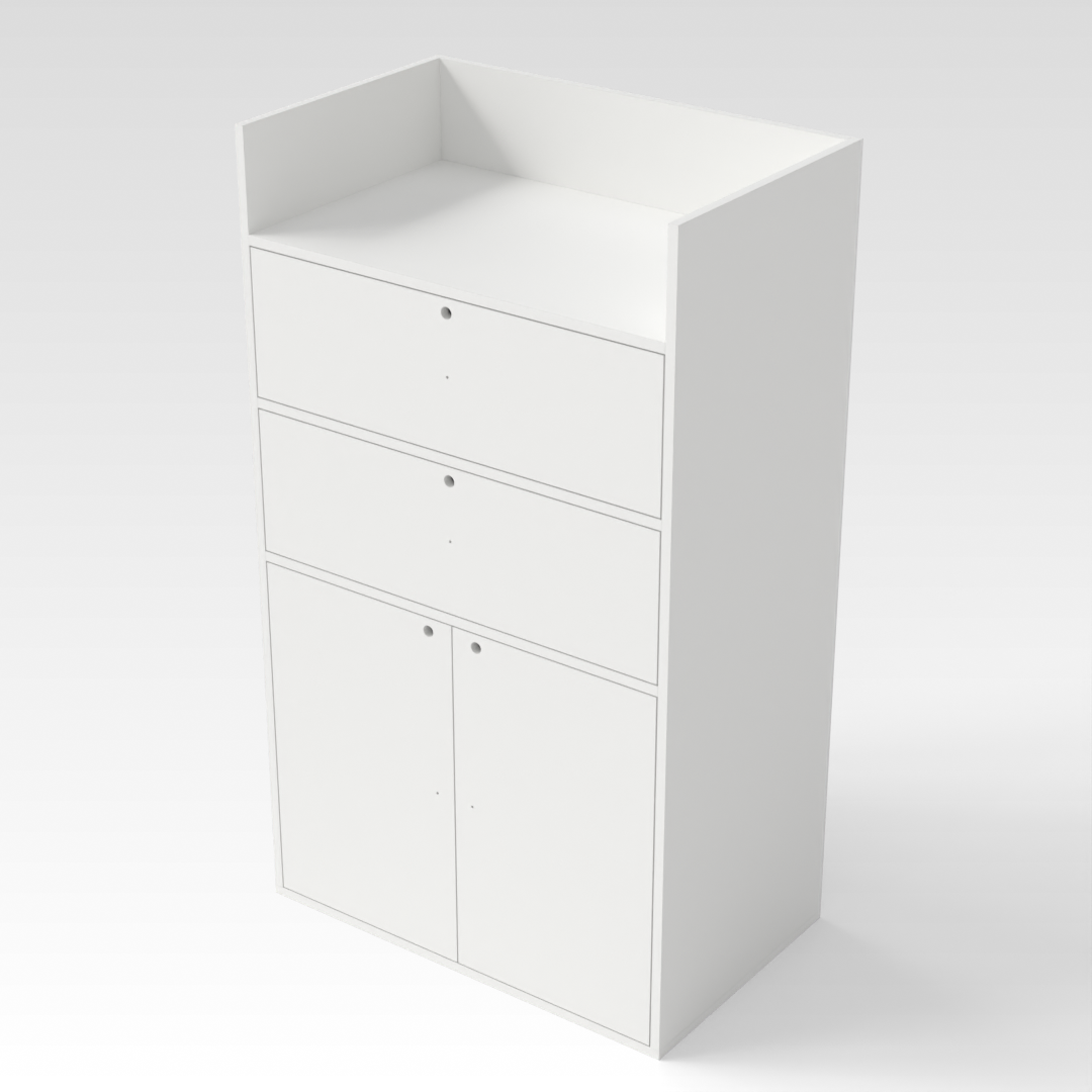 Warm White Shoe Cabinet