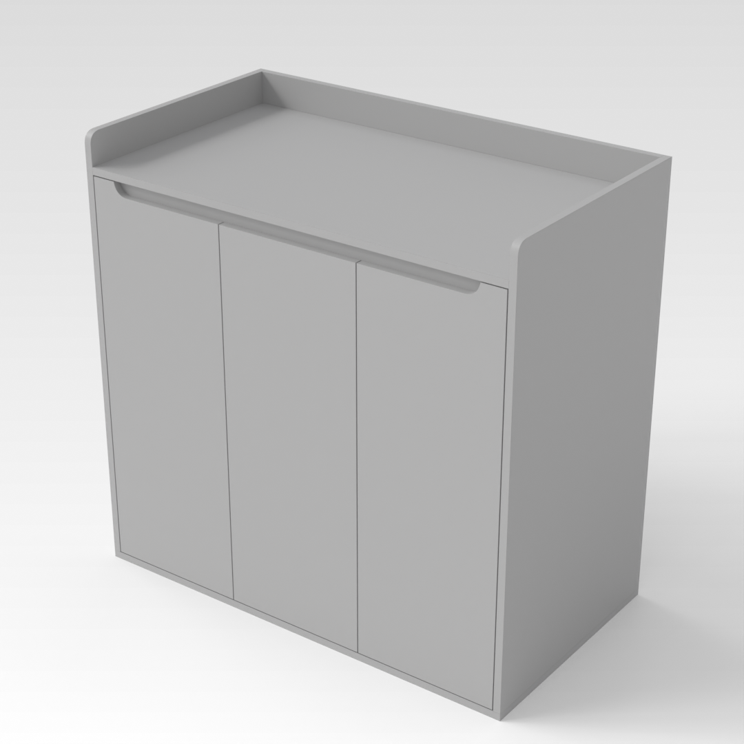 Light Gray Shoe Cabinet