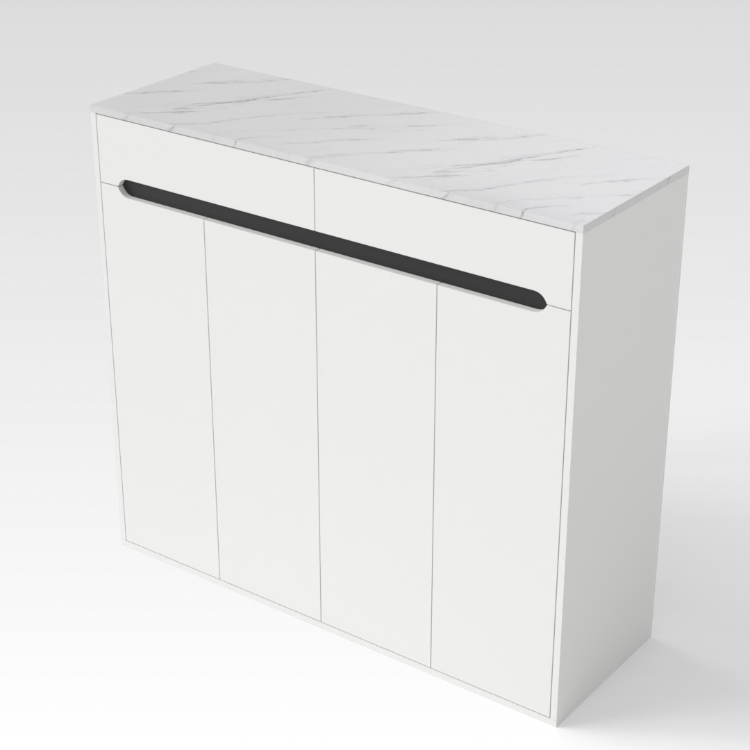 Warm White Shoe Cabinet