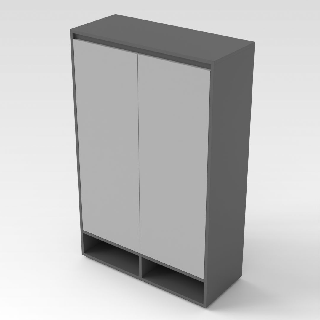 Sky Gray & Light Gray Shoe Cabinet