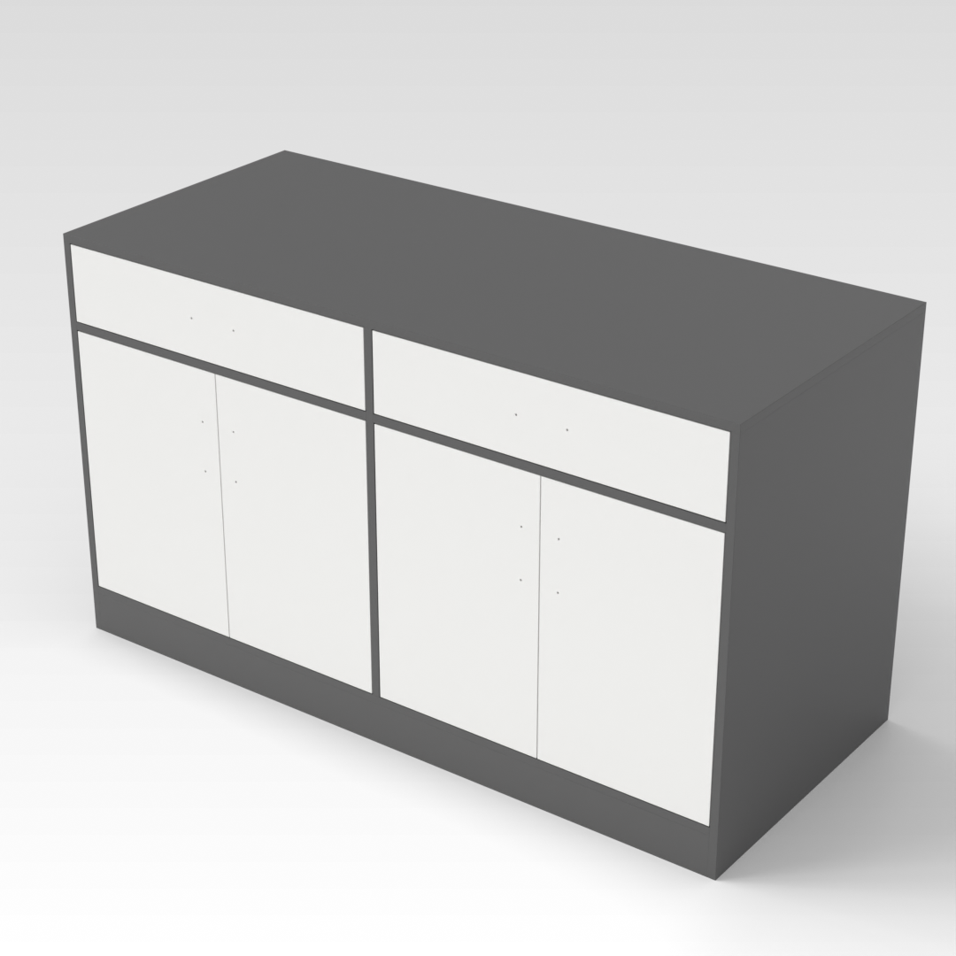 Sky Gray & Warm White Sideboard