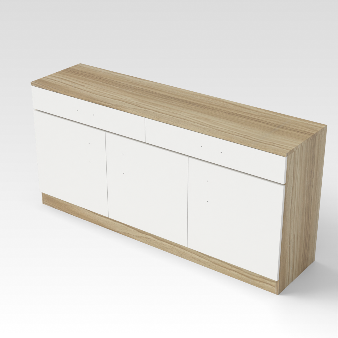 Country Oak & Warm White Shoe Cabinet