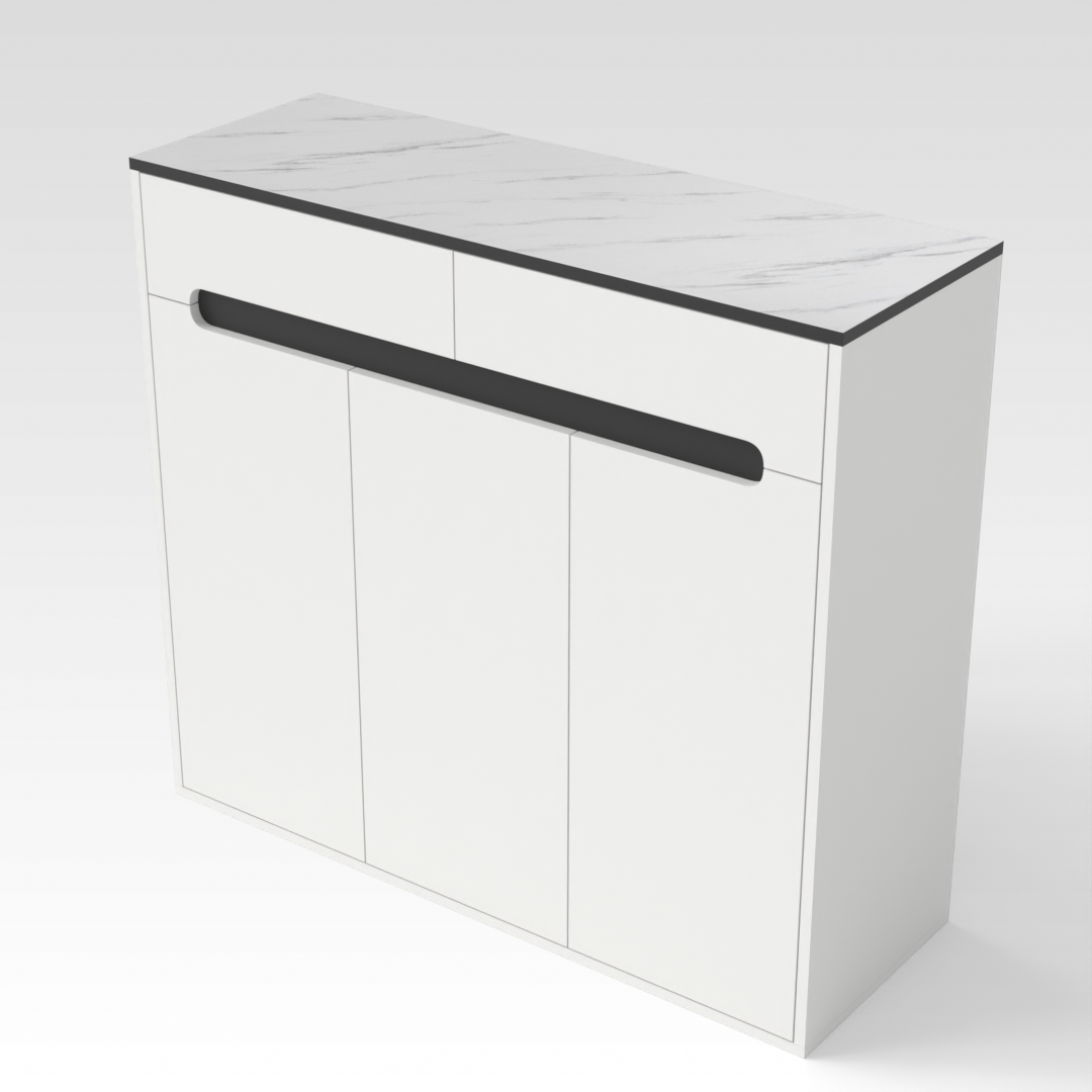 Warm White Shoe Cabinet