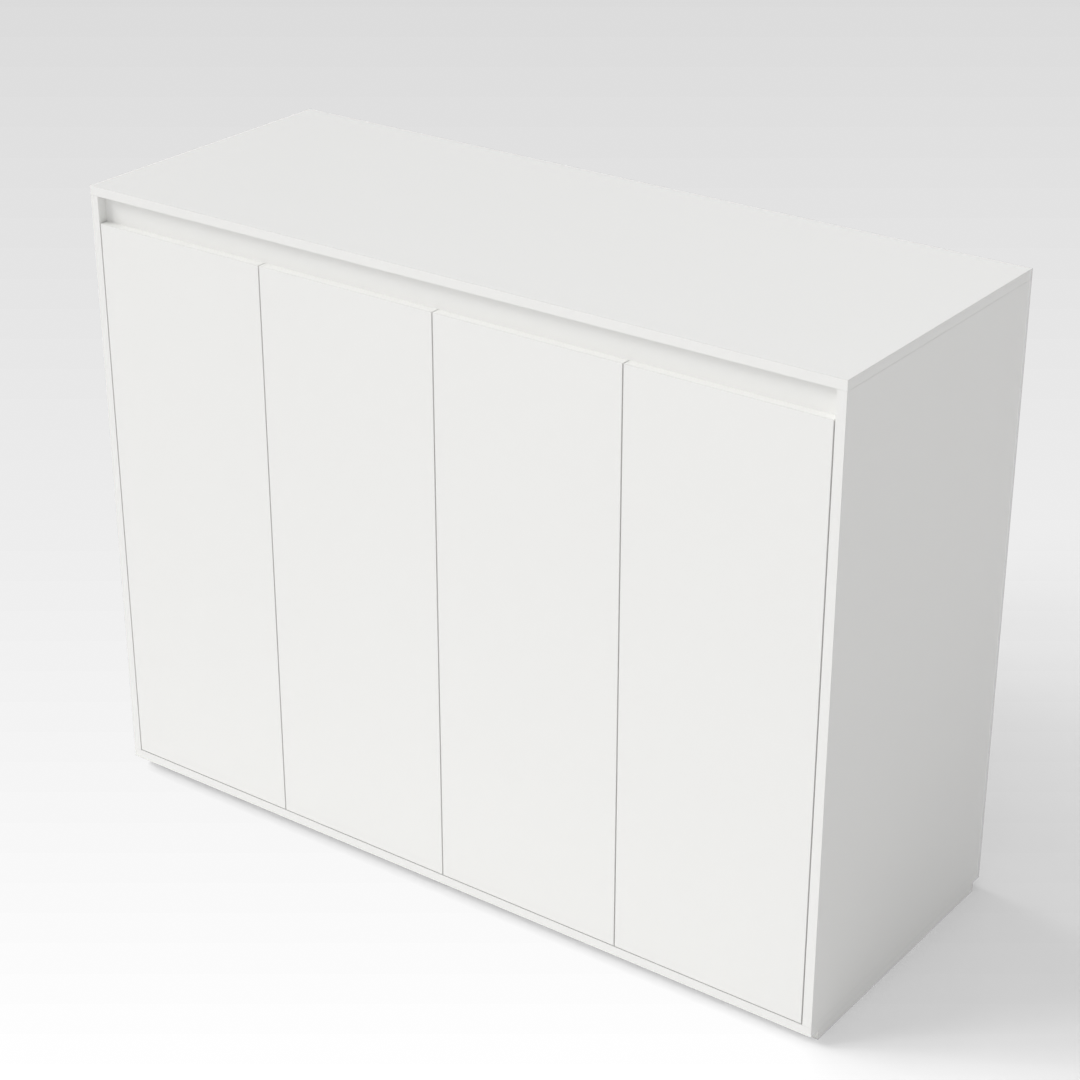Warm White Shoe Cabinet