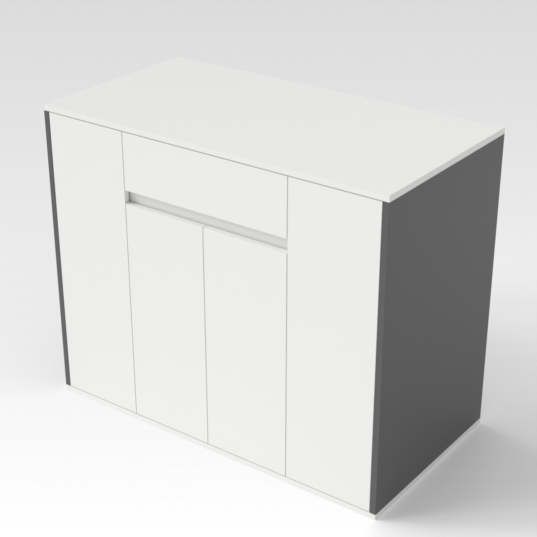 Warm White Shoe Cabinet