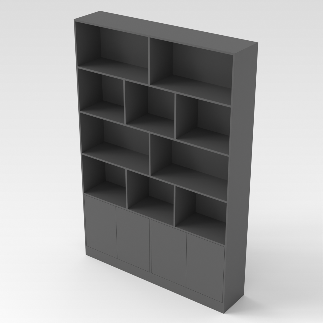 Sky Gray Bookshelf